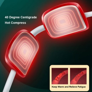 Masseur de cou d\'impulsion électrique portable pour soulagement de la douleur, massage intelligent du cou avec masseur de points de déclenchement de chaleur