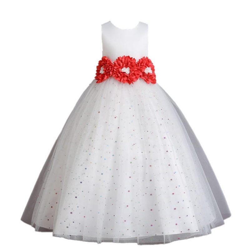 Lace Princess Robe for Kids Girls Birthday Mariage Vêtements Elegant Party Tutu Backless Bowknot Robe