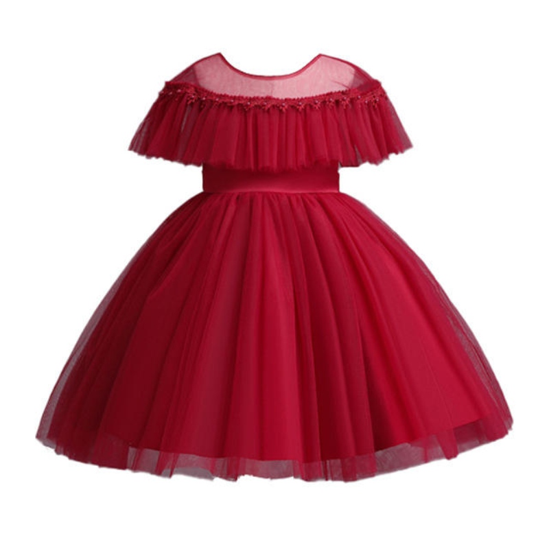 Jolie fille tutu robe en mesh robe princesse pour fête d'anniversaire de fête de tulle