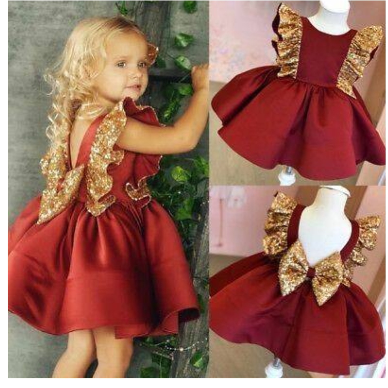 Baige charmant enfants robe vêtements 2020 Nouveau design filles robe de fête d'anniversaire de mariage l1968xz