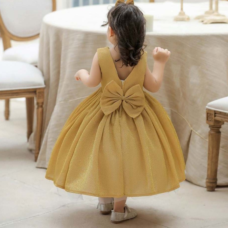 Baige Nouveau-Born Baby Ball Robe Princesse Tulle Fleur Fleur Robe Girl Formal Fille Girl Birthday Party Robes