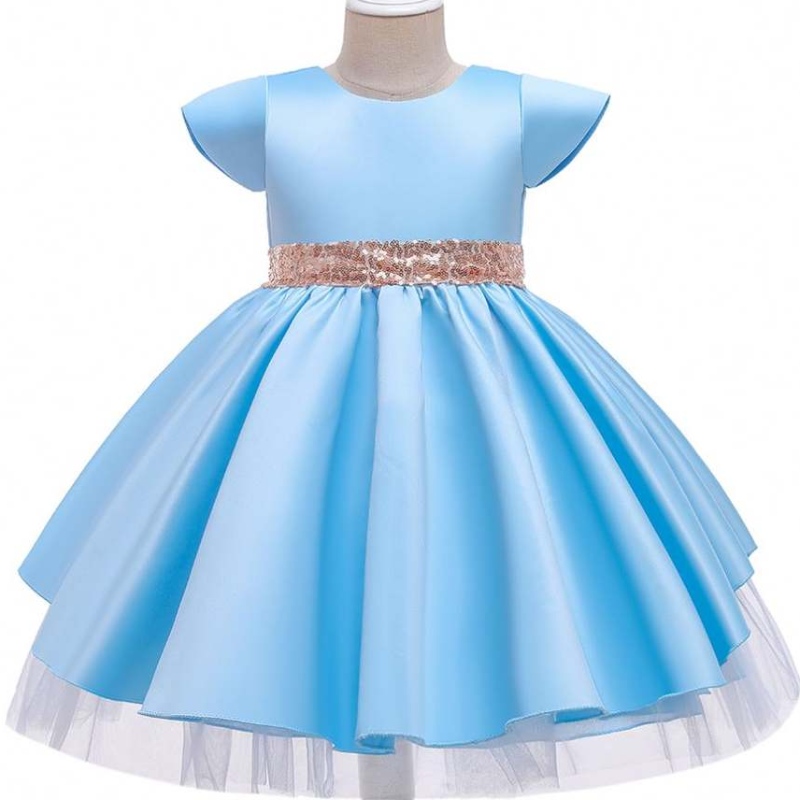 Baige Nouvelle arrivéenouvelle mode filles courtes manches princesse robe d'anniversaire fête des enfants robe