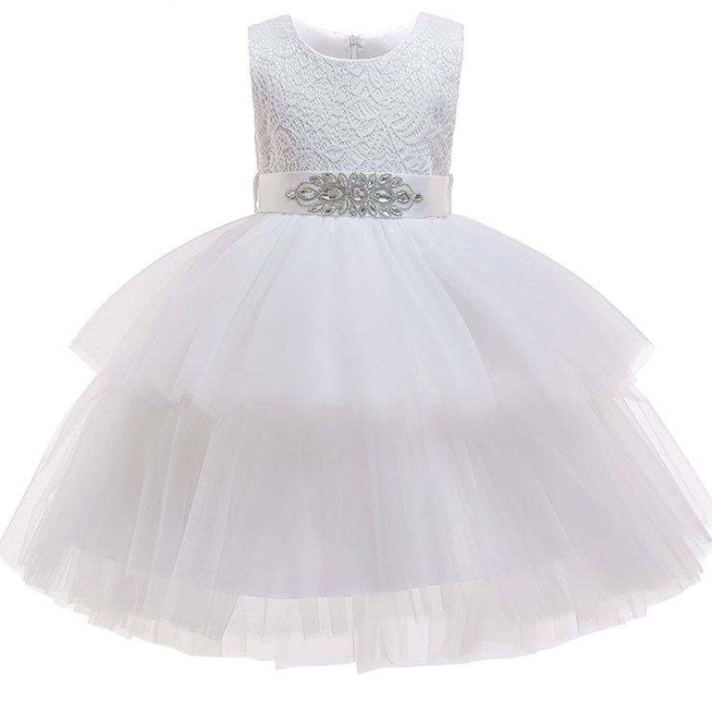 Super Fashion Kids Fashion PARTY DRESS Lace DESIGN Girl Dress birthday Short l1746