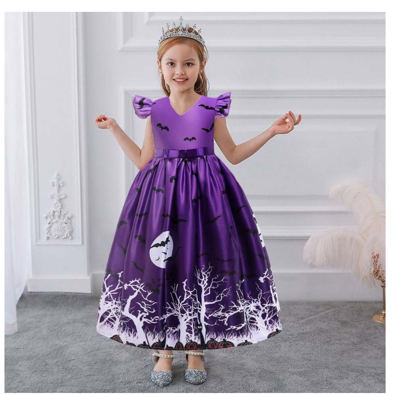 Vente chaude Halloween Children Costumes Little Girl Robes courtes 3-10 ans Vêtements pour enfants