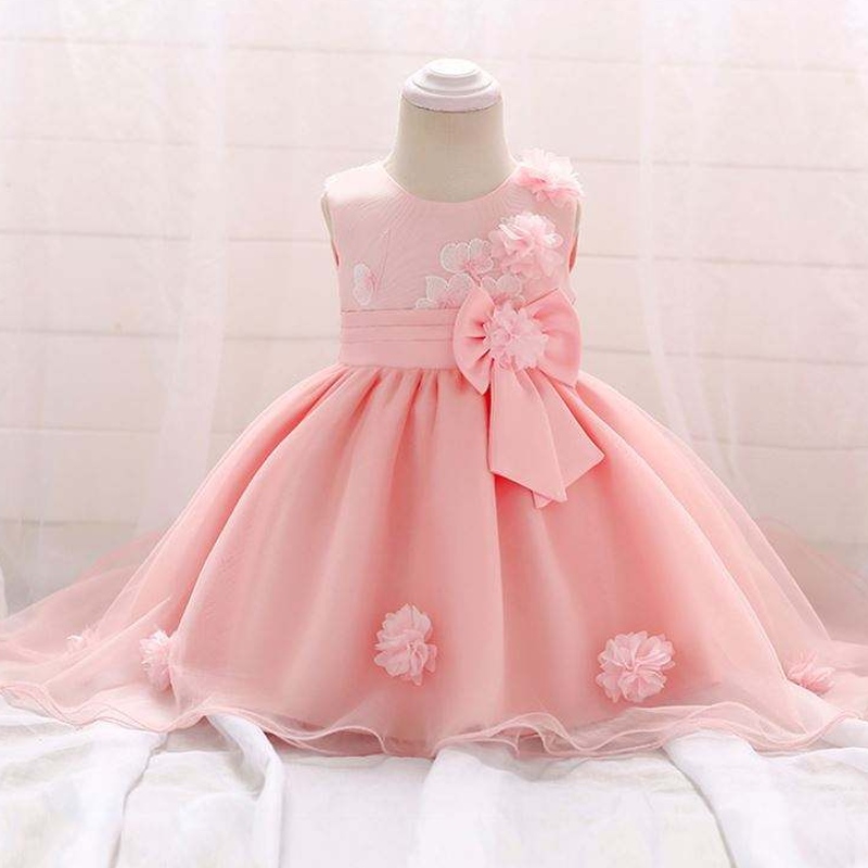 Maqtz Factory Direct Wholesale Girls Dress Kids Bow Bow Christmas Party Evening Dress Robe Frock for Girls