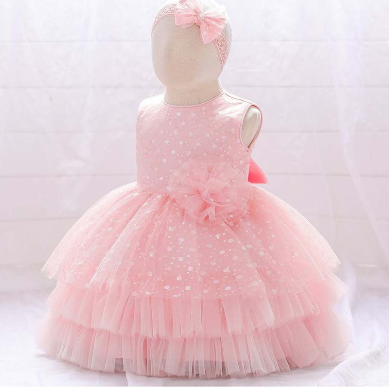 Baigenew-né bébé jolie fleur fille premier anniversaire robe de fête pour enfants