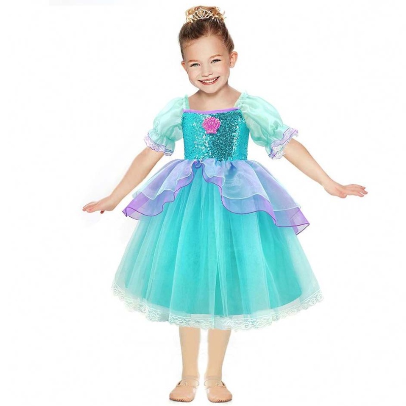 Baigelitttle Sirène Ariel Princesse Dress Halloween Costumes Dress Up Girls Girls Cosplay Kids Ball Robe