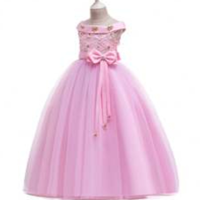 Design élégant en gros belle fille robe de fête pour enfants