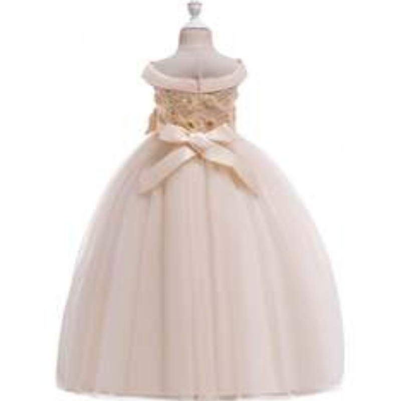 Design élégant en gros belle fille robe de fête pour enfants