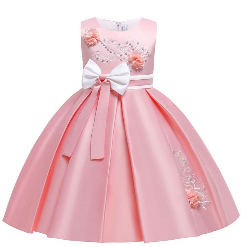 Baige New Design Flower Girls Broidery Bow Robe Kids Kidding Evening Prom Ball Robe