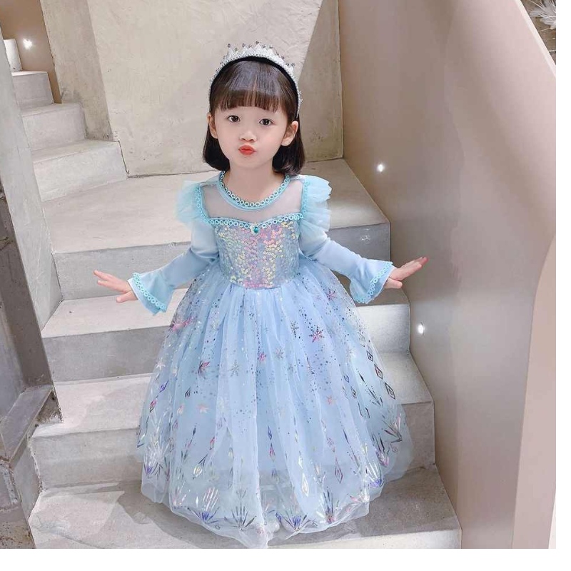 Baige Halloween Costume for Kids Girls \\ 'Princess Robes Carnival Anna Elsa Cosplay Dress Children Party Vêtements