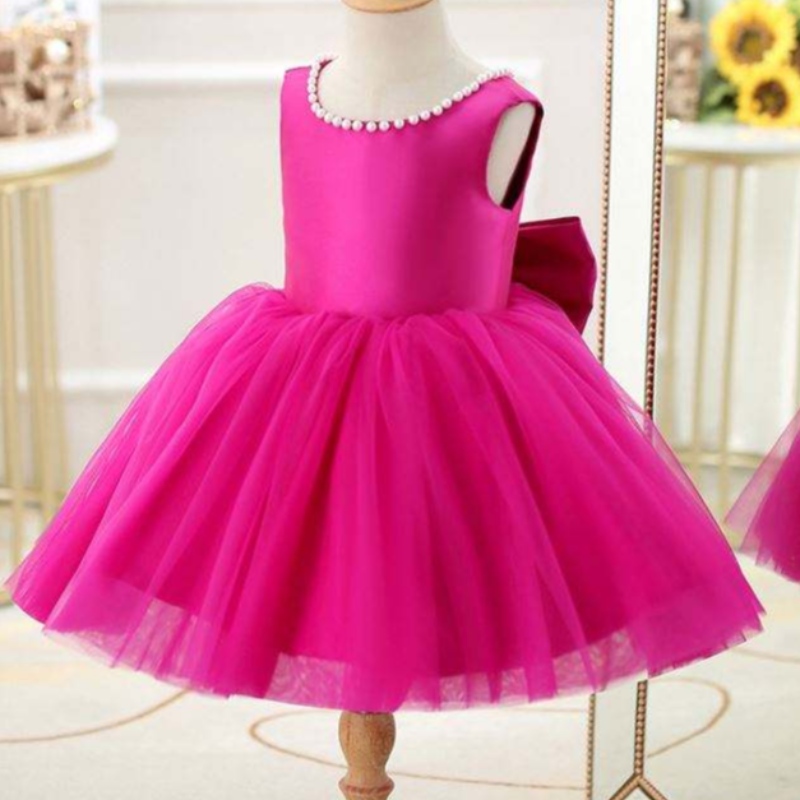 Baige oem en gros enfants enfants fête d'anniversaire fille robe fille princesse de mariage robe de fête dz002