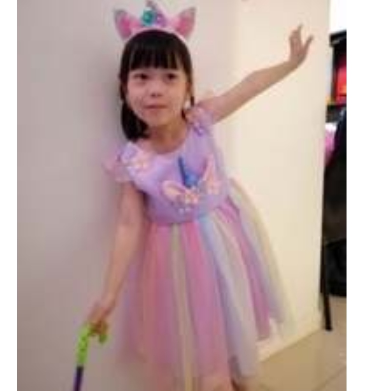 Baige amazon vend baby girls licorn princesstutu robe flower girls arc-en-ciel robe anniversaire fête costume enfants