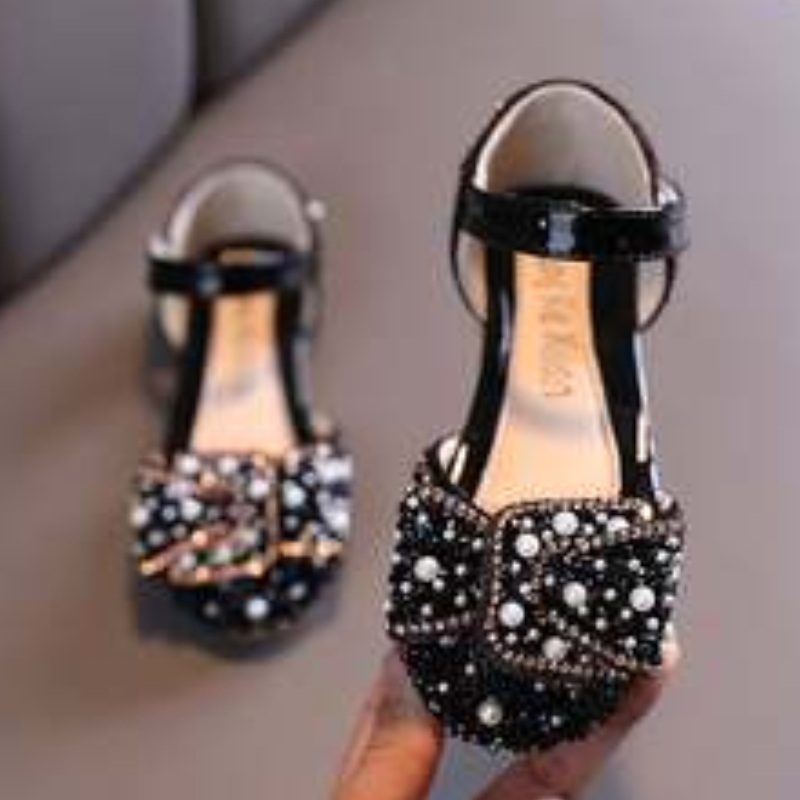 2021 New Fashion Diamond Enfants \\ S Sandals Chaussures paillettes bébé fille décontractée Pu Kids Chaussures