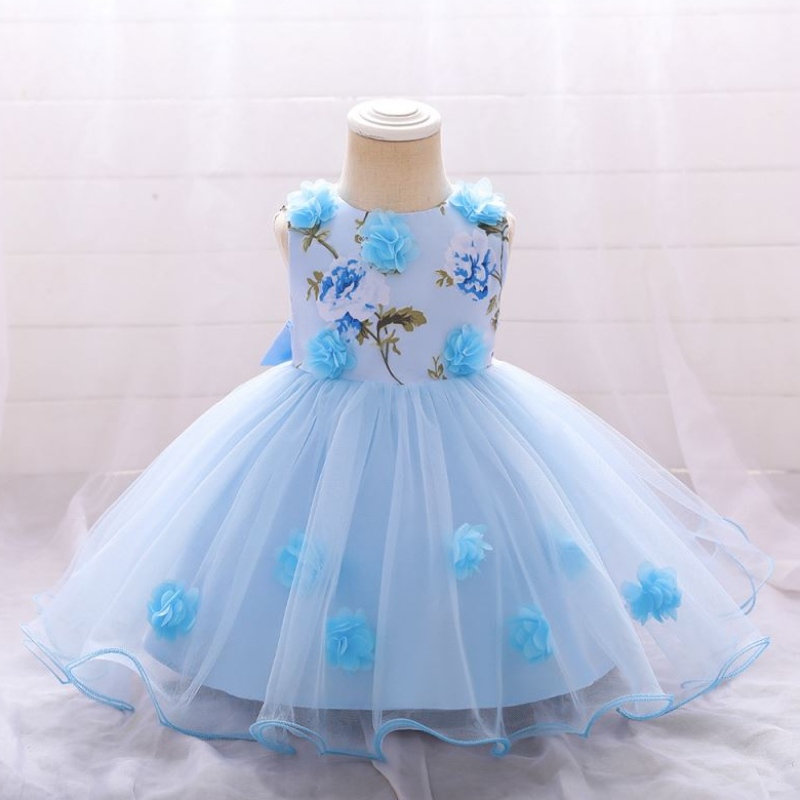 Vente chaude bébé Summer Girl Party Robe Enfants Robe de mariée d'anniversaire pour 3-24m Wear L1909XZ