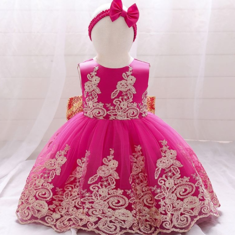 Enfants satin jolie robe de fête bébé fille princesse robe enfants robe fille d'anniversaire robes de fête d'anniversaire