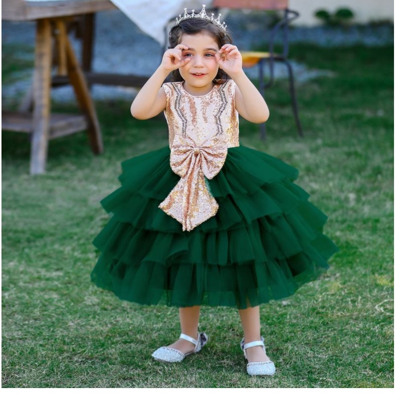 Baige Girls de haute qualité robe tulle mode bébé fille fille robe de fête mignonne robes de fête en bas âge