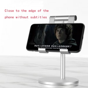 Support de téléphone portable en alliage en aluminium en métal support de téléphone mobile en direct