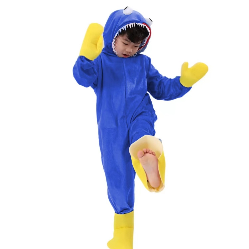 Nouvelle arrivée Hot Poppy Playtime Costume Blue Poppy Cartoon Hug Gy Wuggys Cosplay Monster Halloween Jumps pour enfants