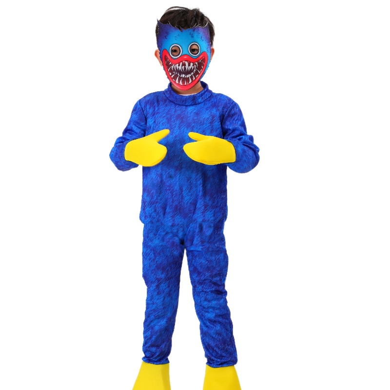 Nouvelle arrivée Costume de jeu de pavé de pavé chaud Halloween Blue Poppy Cartoon Hug Gy Wuggys Cosplay Monster Jumps pour enfants