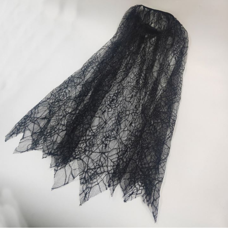 Black Spiderweb Cape Cape for Children Girls Halloween Costume Party Party Decoration