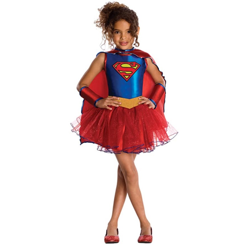 Vente chaude de la judicion de la Justice League \\ SUPERGIRL TUTU DRESS Costumes Halloween pour filles