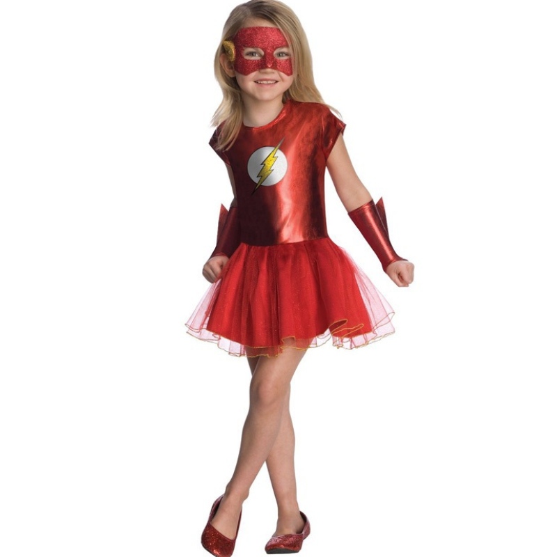 Enfant super-héros flashman halloween costume filles princesse diana habille des cadeaux co-robe set