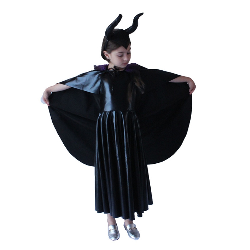 Costumes d'Halloween Europe et les United States Children Black Witch Sleep Sorcs Sort Cosplames Costumes