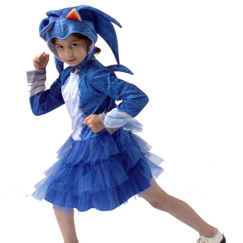 Les enfants de la journée de la journée Sonic Girls Cosplay Cosplay Clothing and Dress Stage \\'s Costume des enfants