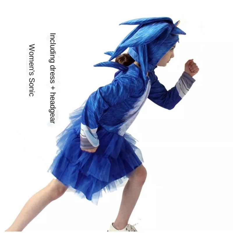 Les enfants de la journée de la journée Sonic Girls Cosplay Cosplay Clothing and Dress Stage \\'s Costume des enfants