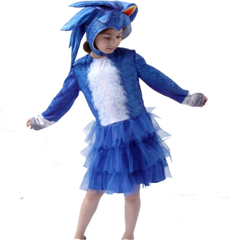 Les enfants de la journée de la journée Sonic Girls Cosplay Cosplay Clothing and Dress Stage \\'s Costume des enfants