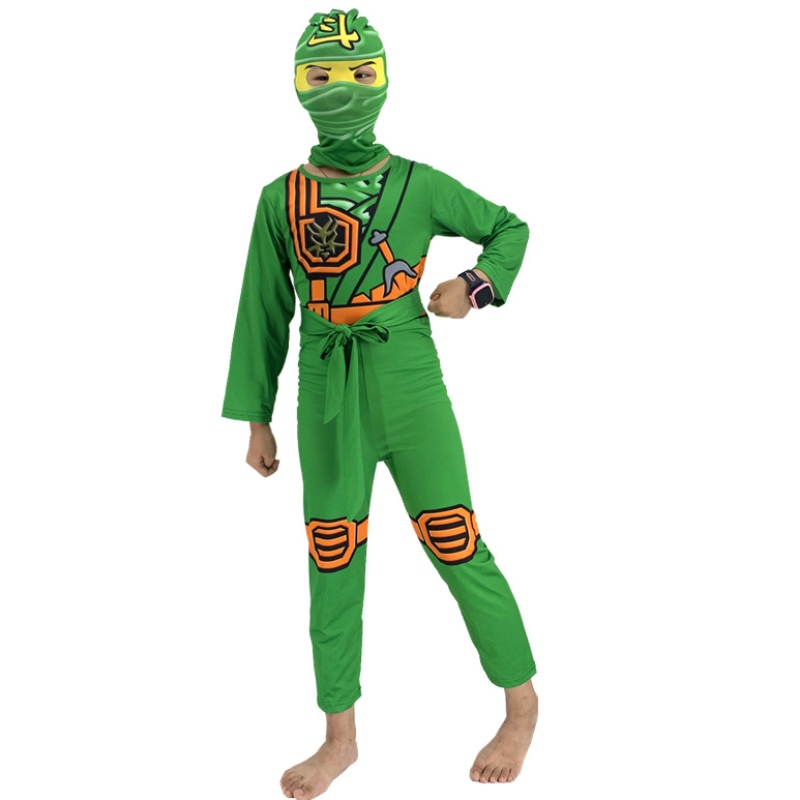 Kids Costume Hero Cosplay Jumps Suit Halloween Fancy Dishat with Mask