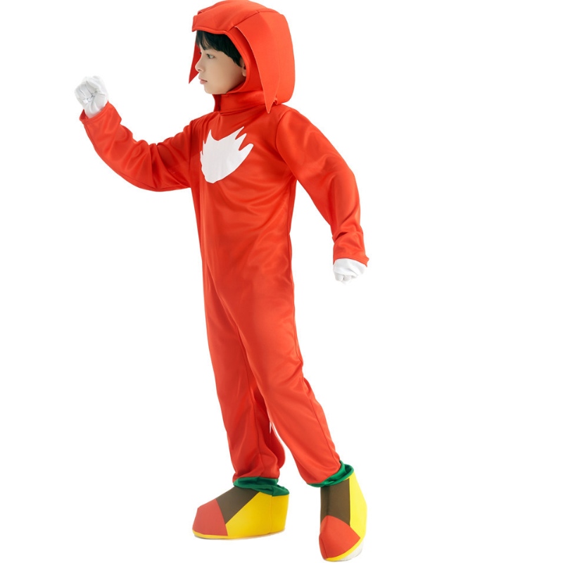 Red Sonic Cosplay Costume for Children Halloween Party Sonic Rat Suit