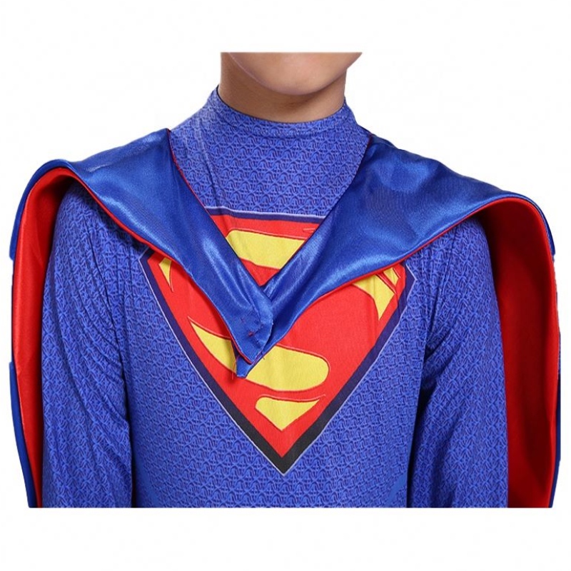 Marvel DC Superhero TV&movie Blue&red Comic Figures Fancy Cosplay BodySity Jumps Carths Anime Super Man Costumes avec Cloak