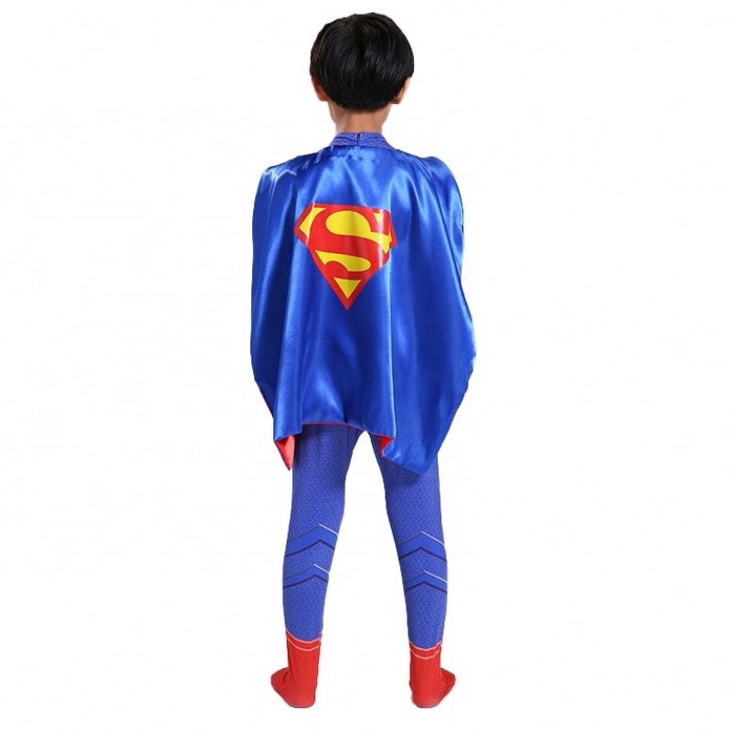 Marvel DC Superhero TV&movie Blue&red Comic Figures Fancy Cosplay BodySity Jumps Carths Anime Super Man Costumes avec Cloak