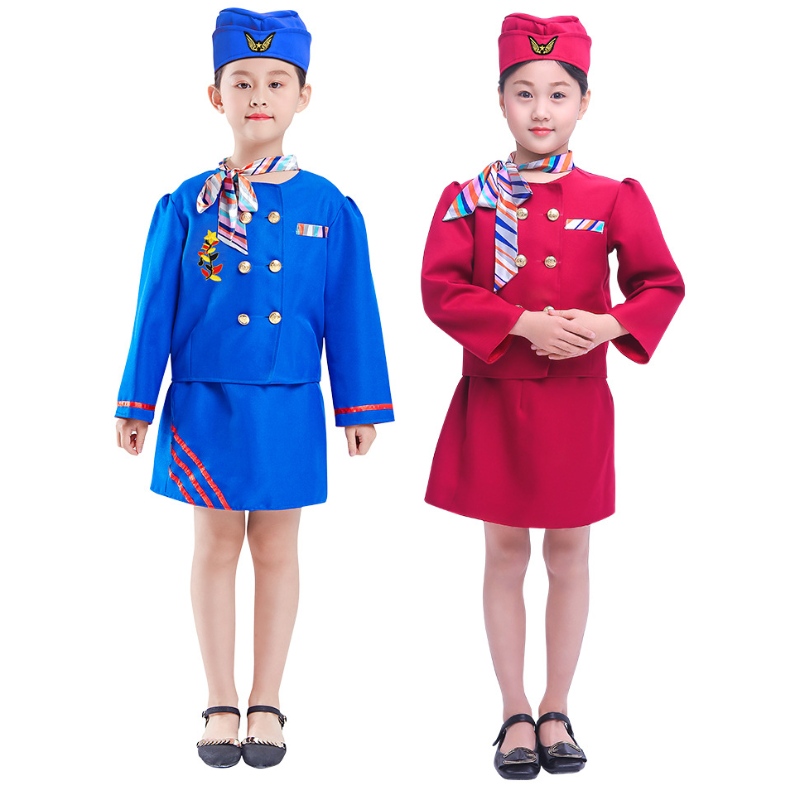 Costume de performance des enfants Uniforme à l'agent uniforme Uniforme Halloween Costume Costume