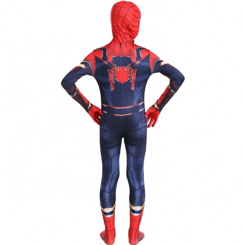 En gros classique fantaisienoire&red halloween costume anime tv&movie kid dessin aning vêtements spiderman performance costumes combinaisons