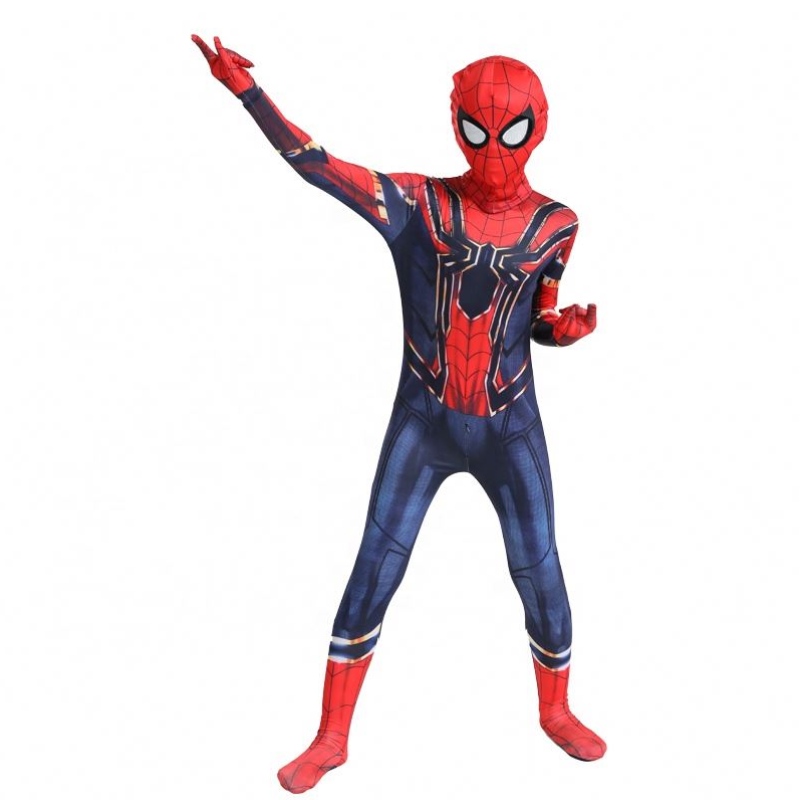 En gros classique fantaisienoire&red halloween costume anime tv&movie kid dessin aning vêtements spiderman performance costumes combinaisons