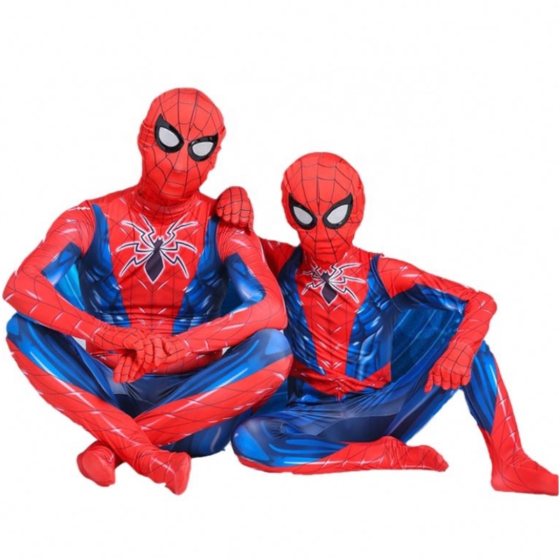 Collants en polyester imprimé 3D pour enfants Costume Spiderman de fête d'Halloween Cosplay avec masque