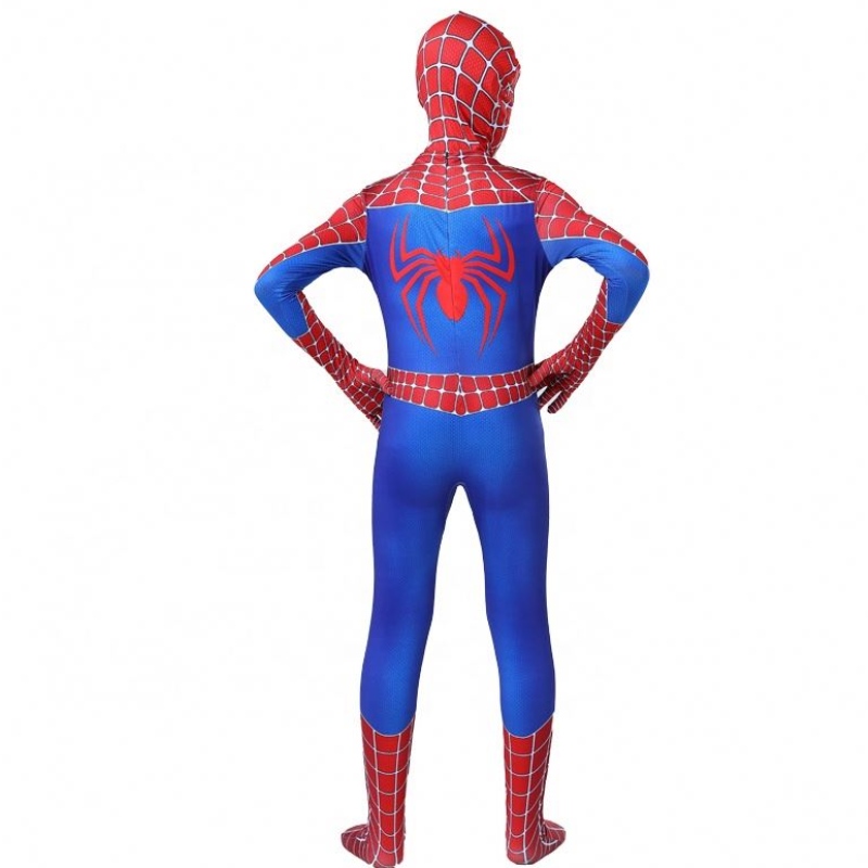 Zip Up Classic Film Anime Sight Suit pour Halloween Carnival Amazing Spiderman Cosplay Costume pour les enfants avec masque facial