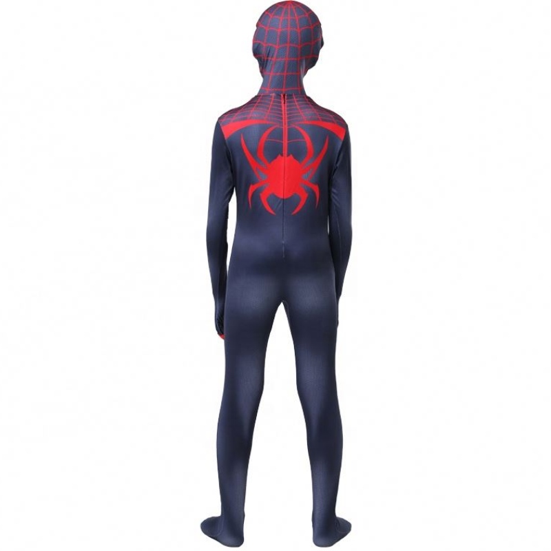 Nouveau design Halloween Carnival Spiderman No Way Way Home Cosplay Black Zentai Jumpsuit Spiderman Costume For Kids with Face Mask