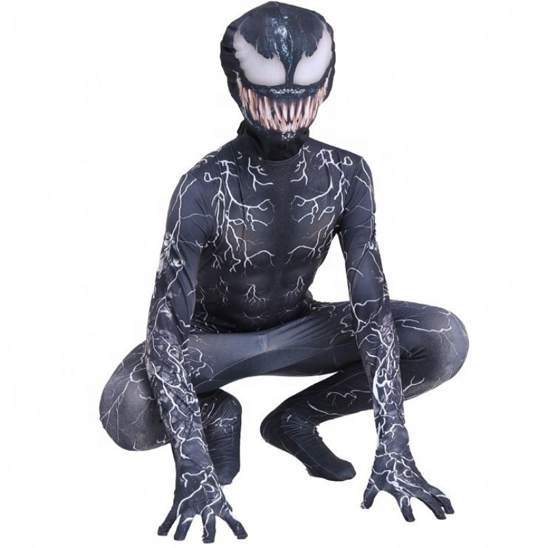 Musclenoir zentai body combinaison adultes super-héros effrayant horreur spiderman halloween cosplay symbiote Venom costumes pour garçons