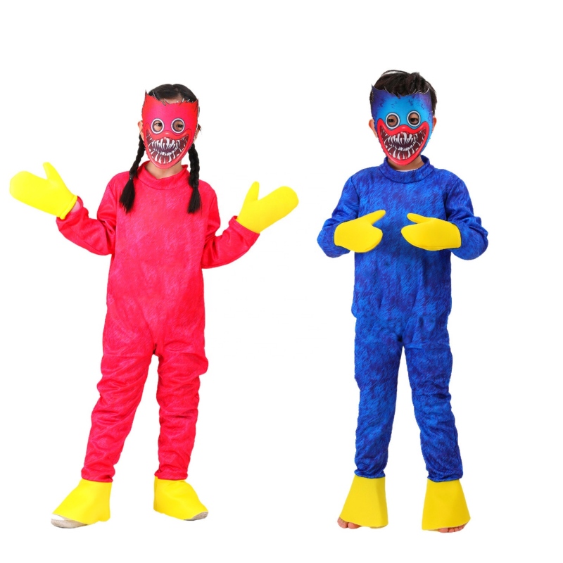 Girls Kids Cosplay Cost Blue Poppy Playtime Huggys Wuggys Costume pour les garçons