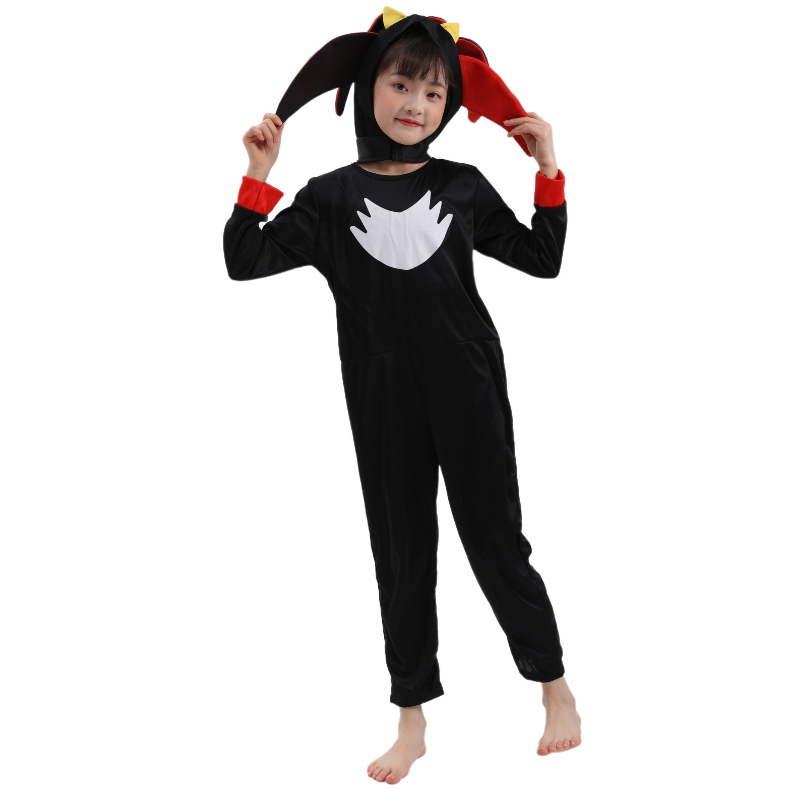 Kids Black Hedgehog Costume Jumps pour enfants garçons