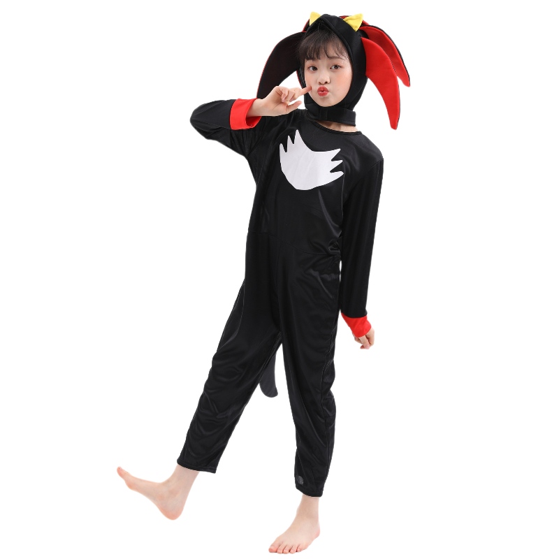 Kids Black Hedgehog Costume Jumps pour enfants garçons