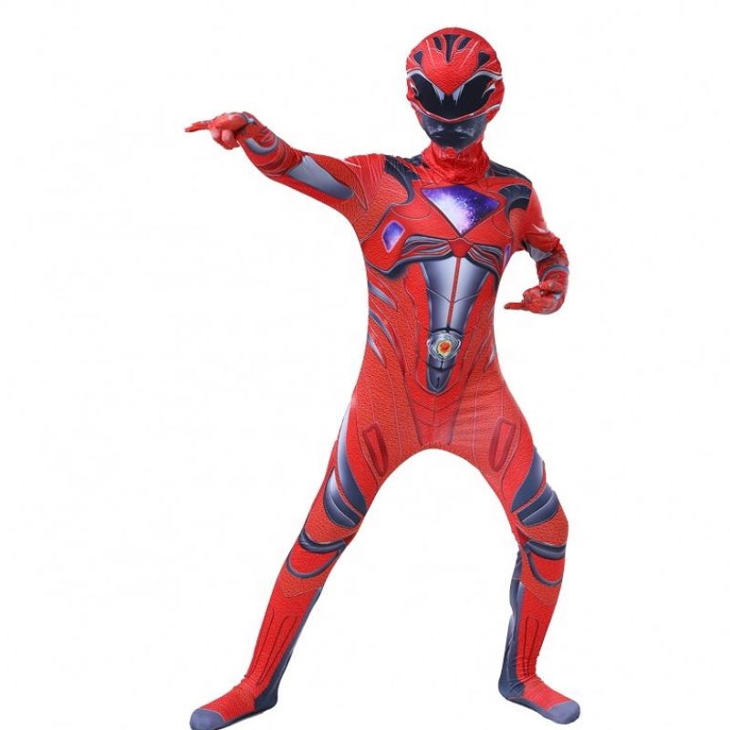 Plusieurs couleurs cinq bête à sauts en combinaison halloween carnaval cosplay power ranger costume for kids garçons