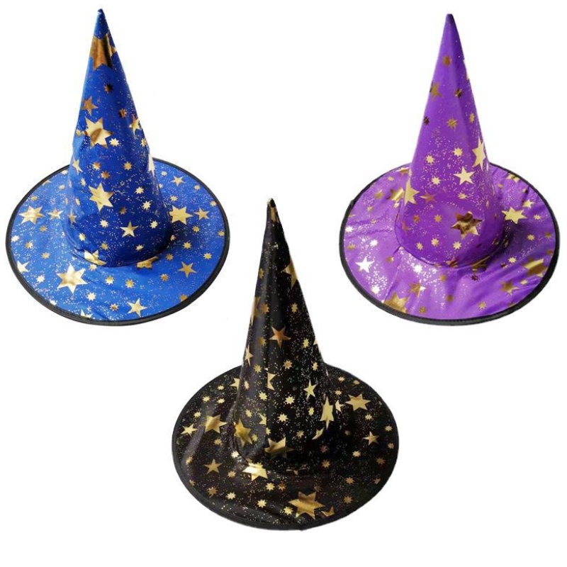 Vendre à chaud Halloween Cosplay Black Point Witch Hat Decorations pour adultes et enfants