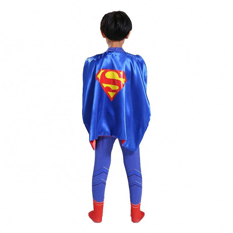 TV&movie Action Figure Halloween Cosplay Jumps Suit Anime Roches Les Costumes Super Man avec Cloak