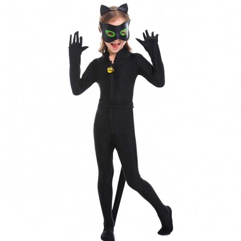 Hot Halloween Children's The Bat Man Cosplay Costumes Girls Cat Woman Femme Kids Superhero Costumes