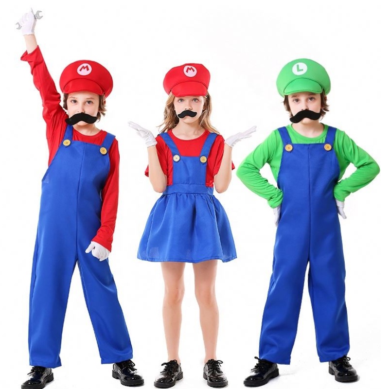 Hot Halloween Cosplay Louis Game Stage Costumes Plombes Plombes Enfant Super Mario Bros Costumes